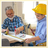 YUEYUQIU Fathers Day Grandpa Gifts from Granddaughter Grandson - Ideal Father's Day Birthday Grandparents Day Gifts for Grandpa Grandfather from Grandkids - Funny Engraved Tape Measure 25 FT Ideas