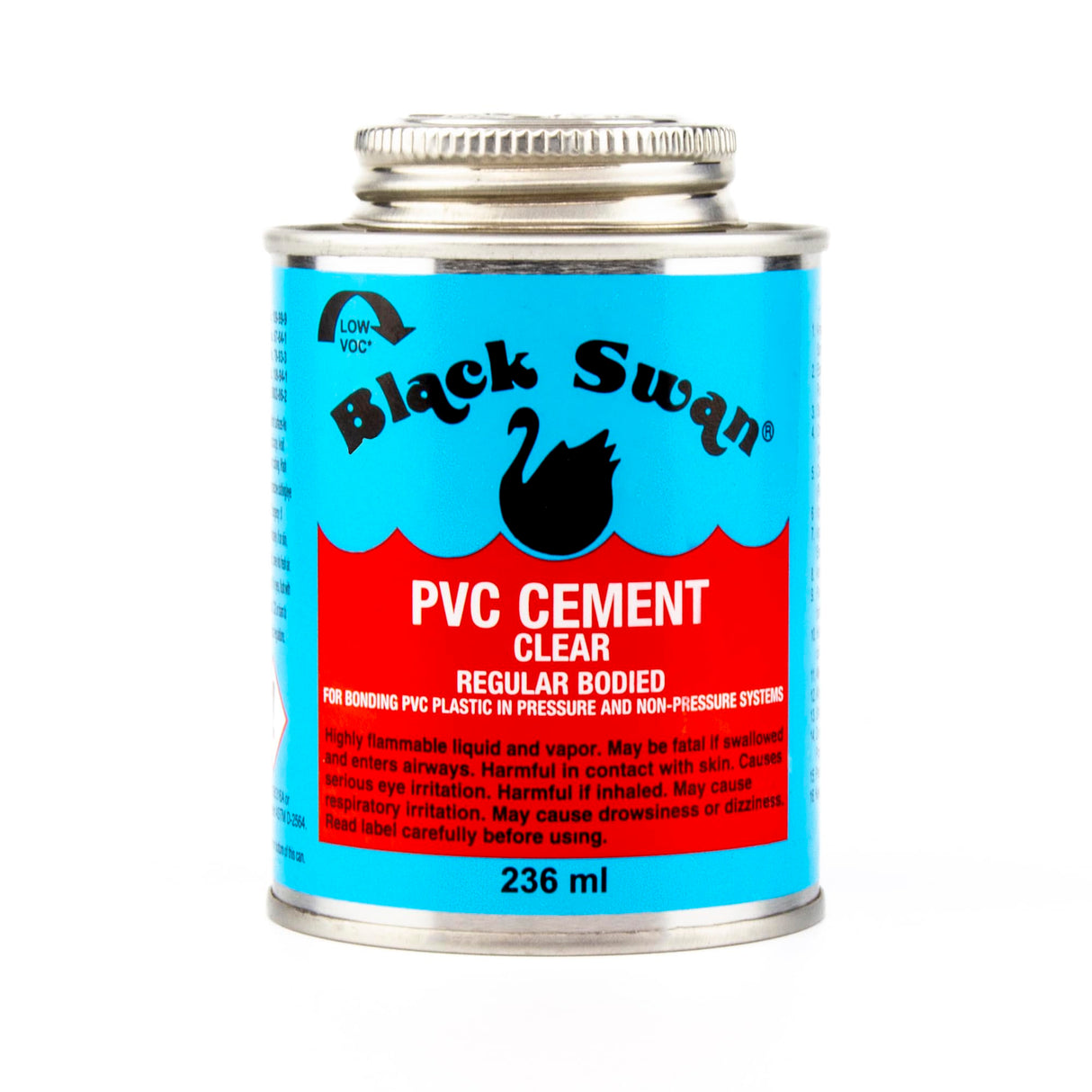 Kudos-Trading - Black Swan 236ml PVC Cement – Industrial Strength, Fast-Acting, Waterproof Seal – Ideal for Plumbing, Irrigation, and Pool & Spa Projects – Versatile, Easy to Use with Applicator Brush