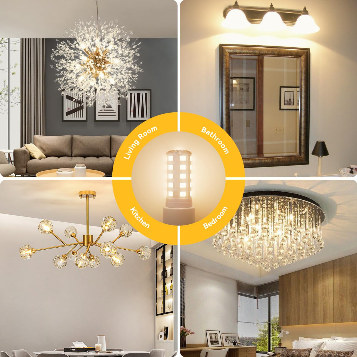 TJOY 12 Pack Dimmable G9 LED Bulb 4W Equivalent 40 Watt, 3000K Soft Warm White, T4 G9 Bi-pin Base Halogen Replacement, G 9 Socket Light Bulb for Chandelier Wall Sconce, 120V No Flicker, 450LM