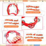 Lukmaa 72 Pcs Christmas Tambourines Bulk, 36 Plastic Hand Bells 36 Cymbals Musical Toy Instruments for Church Sunday School, Education Activities, Christian Charity Donation(Round)