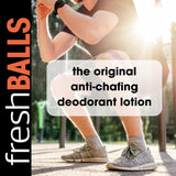 Fresh BALLS Deodorant Cream to Powder | Men's Anti-Chafing Lotion and Balls Deodorant, Hygiene for Groin Area, 3.4 fl oz (Pack of 6)