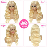 613 13x6 Lace Front Wig Human Hair 200 Density 32 Inch Blonde Wig Human Hair 613 HD Lace Frontal Wigs Human Hair 13x6 Body Wave Blonde Lace Front Wigs Human Hair Pre Plucked with Baby Hair for Women