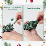 Flameless Candles with Remote – 4 Pack Christmas Tree Candles, Battery Operated Snowy Tree Design, 3D Flickering Flame, Safe Holiday Home Decor for Christmas Decorations & Gifts