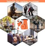 Fishboy Upgraded Collapsible Stool, 400lbs Max Weight, Lightweight But Sturdy, Portable Retractable Folding Telescoping Foldable Camping Stool for Adults Outdoor Fishing Hiking Gardening Travel BBQ