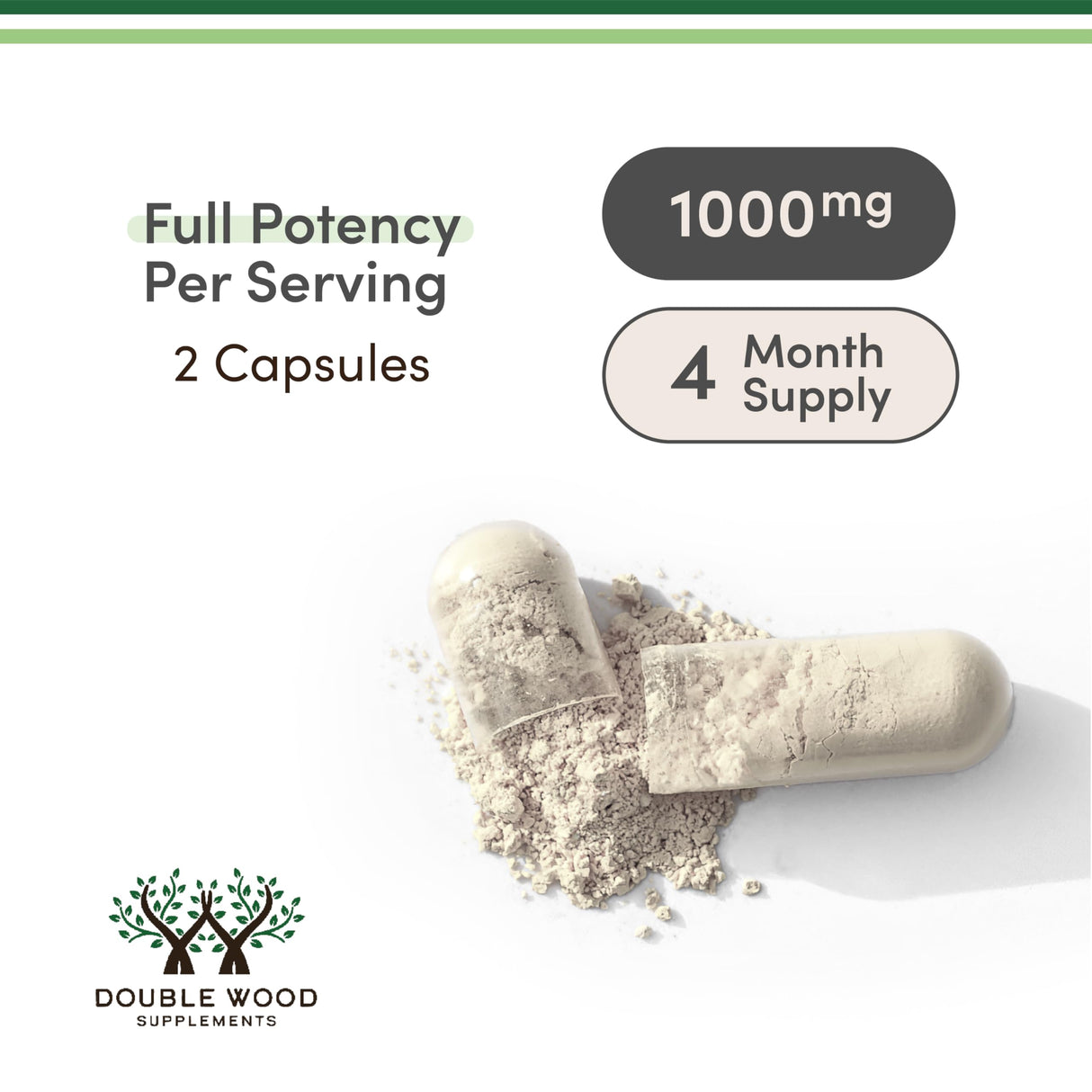 Ginseng Capsules (Korean Red Ginseng Extract, Panax Ginseng 10% Ginsenosides) (4 Month Supply) 240 Vegan Capsules - 1,000mg per Serving for Mood, Cognitive Function and Energy Support by Double Wood