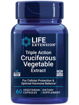 Life Extension Triple Action Cruciferous Vegetable Extract, 60 Vegetarian Capsules—Helps Maintain DNA Health & Already-Healthy Hormone Levels - Non-GMO, Gluten-Free, Vegetarian