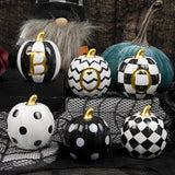 DAZONGE Set of 6 Ceramic Halloween Pumpkins Halloween Decorations Indoor