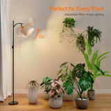 Bstrip 70.8″ Tall Grow Lights for Indoor Plants, 3000K Full Spectrum Plant Light with Stand, Auto On/Off Timer & Adjustable Angle, 25W Non-Dimmable LED Lamp for Plant Growth