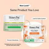 The Honey Pot Company - 80ct - Non-Herbal Heavy Panty Liners for Women w/Wings - Organic Cotton Cover & Ultra-Absorbent Core - Sanitary Pads - Feminine Care - FSA & HSA Eligible