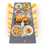 Warming Mat For Food Extra Large 36"x16" Quick, Full-Surface Heating Portable Food Warming Mat 6 Temp Levels, 8-Hour Timer, IPX7 Electric Warming Trays Rollable Silicone Food Warmer for Parties Buffet