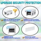 Sliding Window Locks (6 Sets), Security Window Locks with Keys, Adjustable Aluminum Sliding Window Stops, Easy Installation Without Drilling, for Vertical and Horizontal Sliding Windows (Silver)