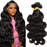 12A Human Hair Bundles 22 24 26 Inch Body Wave Bundles Human Hair 100% Unprocessed Brazilian Virgin Hair Quick Weave Extensions Natural Black