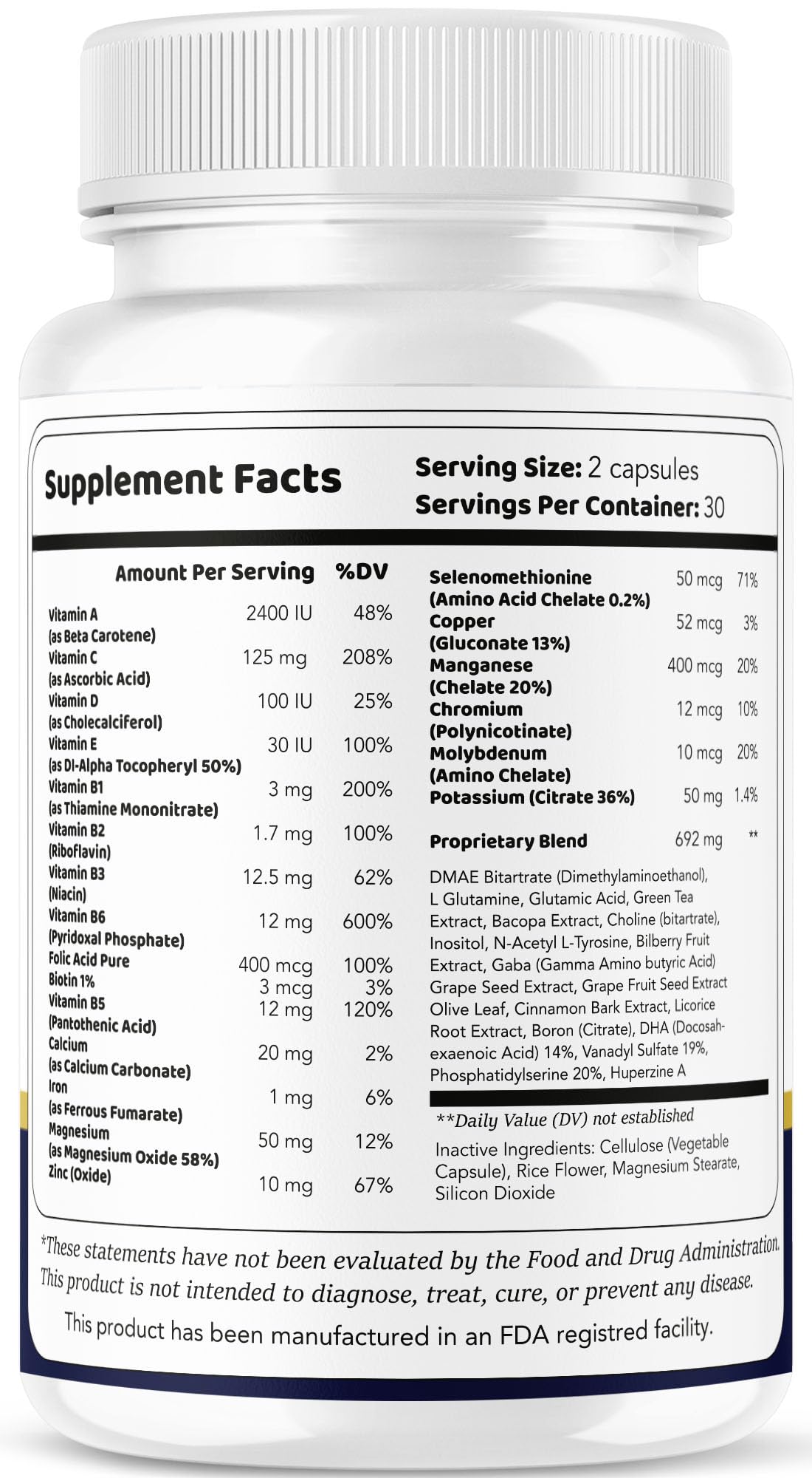 (2 Pack) Brain Defender - Official Brain Defender Supplement Advanced Pills, Natural Brain Defender Brain and Memory Support, Brain Defender Health & Wellness Multivitamin, 120 Capsules for 2 Months
