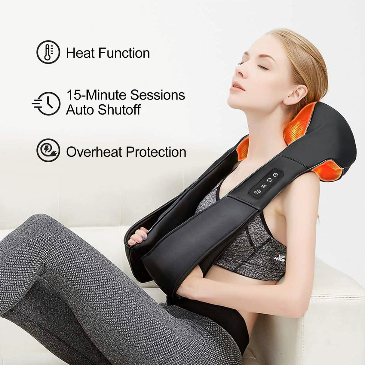 Medcursor Neck Massager, FSA or HSA Eligible, Electric Neck and Back Massager with Heat, Portable Deep Tissue 3D Kneading Pillow for Muscle Pain Relief, Mothers Day Gifts (NOT Cordless)