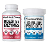 Physician's CHOICE 100 Billion + Digestive Enzyme 60ct Bundle - Advanced Gut Health Support