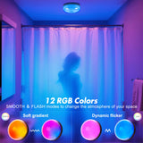 4-Pack Rechargeable Shower Lights for Inside Shower, 15 RGBW Color Changeable Waterproof Lights for Shower with Remote(Dimmable＆Timer), Wireless LED Mood Lighting for Bathroom, Closet, Bedroom, Party