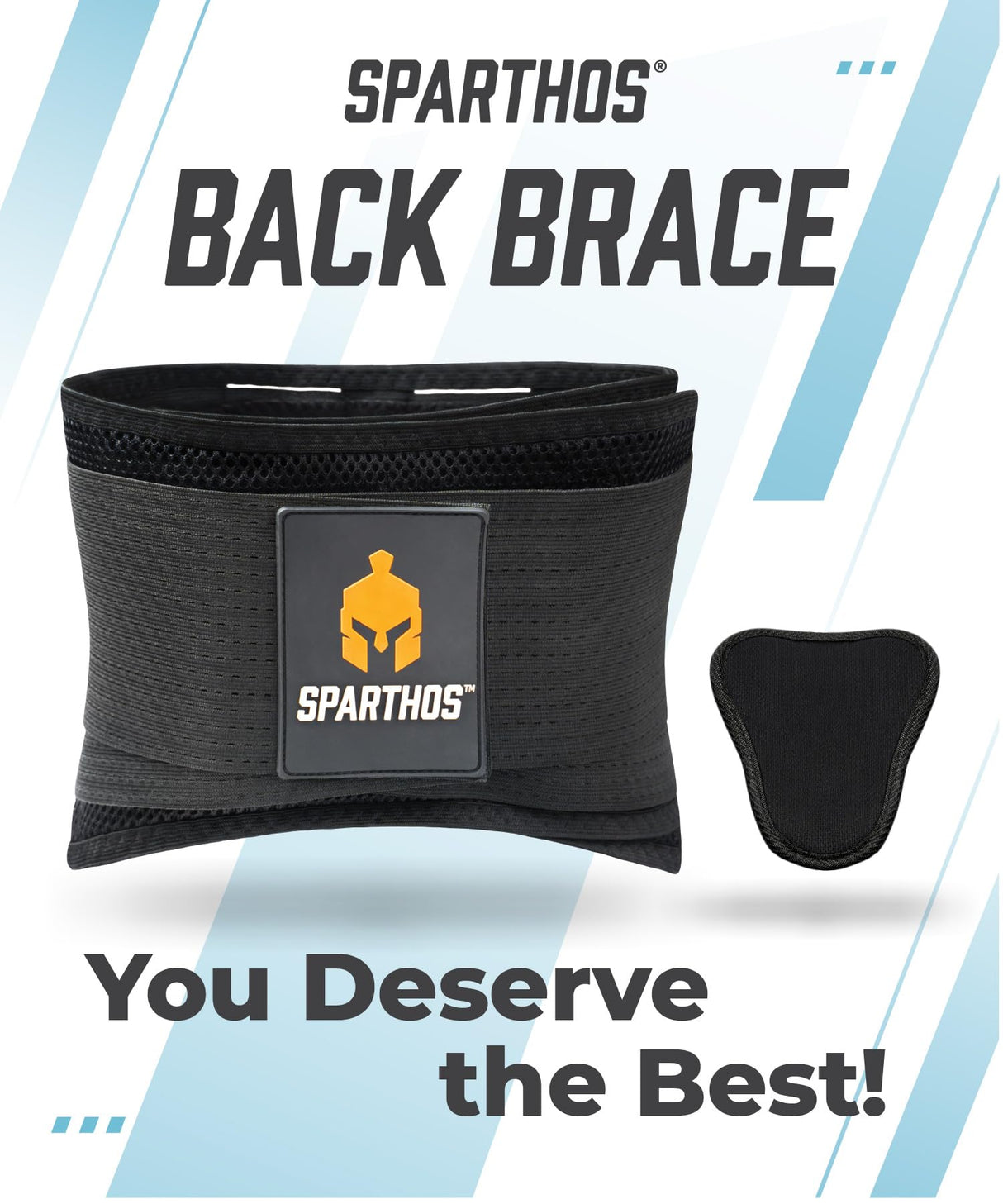 Sparthos Back Brace for Firm Lower Back Support - Relief from Back Pain, Herniated Disc - For Men & Women - IMPORTANT: Sizing Runs Small - Please Measure and Consult Size Chart Image Before Ordering