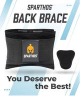 Sparthos Back Brace for Firm Lower Back Support - Relief from Back Pain, Herniated Disc - For Men & Women - IMPORTANT: Sizing Runs Small - Please Measure and Consult Size Chart Image Before Ordering