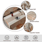 Deep Dream Tablecloths, Waterproof Table Cloth, Linens Wrinkle Free Anti-Fading, Rustic Table Cover Decoration for Kitchen Dinning Party Christmas (Square,55''x55'',4 Seats, Light Coffee)