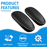 Dpwrrot Office Chair Replacement Armrest Arm Pads Caps Fit Univeral Desk Chair Arms 4" Mounting Hole with Mounting Hole Patterns Screws (1 Pair) Black