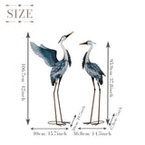 TERESA'S COLLECTIONS Garden Decor Blue Heron Metal Yard Art,38-42" Large Metal Cranes Sculptures & Statues Heron Decoy for Outdoor Indoor Decorations,Outside Patio,Pool, Lawn,Set of 2,Gift for Mom