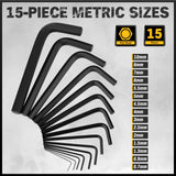 ELEAD Hex Key Allen Wrench Set: 41-Piece Hex and Torx Key Set with Torque Handle, Standard SAE(0.028"-3/8") & Metric(0.7mm-10mm) & Torx(T9-T50) in Storage Case, Heat Treated Chrome Vanadium Steel