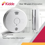 Kidde Hardwired Smoke & Carbon Monoxide Detector, 10-Year Battery Backup, Voice Alerts