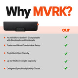 Exercise Hip Thrust Belt – Portable & Adjustable Glute Training Belt for Hip Thrusts, Squats & Glute Activation | Supports Dumbbells & Kettlebells for Gym & Home Workouts