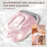 Akunbem Electric Razor for Women - Mini Bikini Trimmer - Shaver for Pubic, Legs, Arm & Body - Painless Hair Removal Device - Cordless Wet & Dry Use