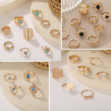 82 Pcs Vintage Gold Knuckle Rings Set for Women, Bohemian Stackable Rings