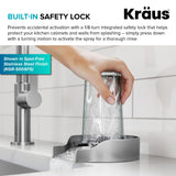 KRAUS CleanMate Glass Rinser for Kitchen Sink in Matte Black Color Finish, KGR-500MB