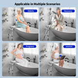 Extended Bath Tub Transfer Shower Bench for Inside Shower Bathtub to Sit On Chair Bathtubs Safety Seating Stool for Adults Handicap Seniors Elderly Disabled with Back Arms Bathroom Shower Stall