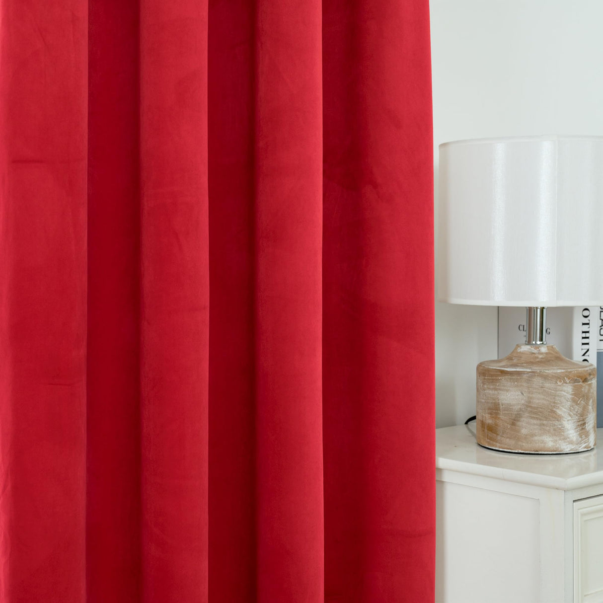 YoungsTex Red Velvet Curtains 84 Inch Length 2 Panels for Living Room, Thermal Insulated Drapes with Gommet Blackout Window Treatments Christmas Decor for Dining Bedroom, 52 X 84 Inch