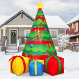 COMIN 7 FT Christmas Decorations Inflatables Tree Outdoor Blow Up Yard Gift Box with Built-in LEDs for Indoor Party Garden Lawn Decor