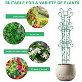 Qaobo Plant Trellis for Potted Plants 12 Pack Stackable Indoor Outdoor Climbing Houseplant Support with Garden Wire for Pothos Hoya Ivy Flower