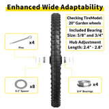 RONPOW 20" Flat Free Wheels Compatible with rubbermaid Wheelbarrows Tires