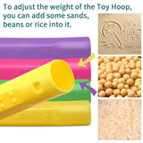 2 Pack Color Hoop - Size & Length Adjustable, Plastic Toys for Adults & Party Games, Gymnastics & Dog Agility Equipment, Christmas Wreath