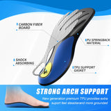 HAPANUN Carbon Fiber Insole with Arch Support for Long Periods of Standing, Jogging, Hiking and Other Outdoor Sports, as Well as a Work Boot Insole. (Blue, M：7.5/8丨W：8.5/9（270mm）)