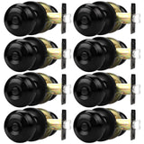 Probrico Gold Interior Door Knobs for Bedroom Bathroom, Polished Brass Privacy Door Knob Keyless Door Lock with Round Ball Knob, 8 Pack