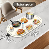 seenlast Warming Mat for Food with Adjustable Temperature Timer,10S Fast Heating Silicone Food Warmers for Parties Buffet and Home Daily,Food Warming Mat with Insulating Pad Raised Feet Protects Table