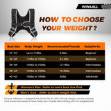 WIN4ALL Weighted Vest Men Women, 6lb/8lb/12lb/16lb/20lb Weighted Vest, Adjustable Women Weight Vest for Walking, Strength Training, Running, Fitness, Muscle Building, 16Lbs, Black
