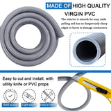Liquid-Tight Conduit 50 ft and 8 Pieces of Connector Kit,Electrical Conduit 1/2 Flexible Non Metallic Conduit UL Certification,Flexible Conduit with 5 Straight and 3 Degree Conduit Connector Fittings