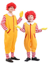 QiaoPkeb 4-PCS Clown Costume Set - Boys Girls Circus Clown Outfit for Halloween Christmas Carnival Cosplay Party(150CM)