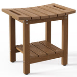 oridom HIPS Shower Benches for Inside Shower, Shower Stool with Space-Efficient Storage Shelf, Waterproof Shower Chair Seat for Spa Bathroom(Brown)