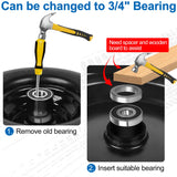 4.00-6 Flat Free Wheelbarrow Tires and Wheels, 13 Inch Wheelbarrow Tires with 5/8" or 3/4" Bearings, 1.75'' Centered Hub Hand Truck Solid Wheels Replacement for Hand Trucks, Dolly Trolleies, 2 PCS