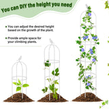 Sadnyy 6 ft Garden Obelisk Trellis, Heavy Duty Plant Supports, White