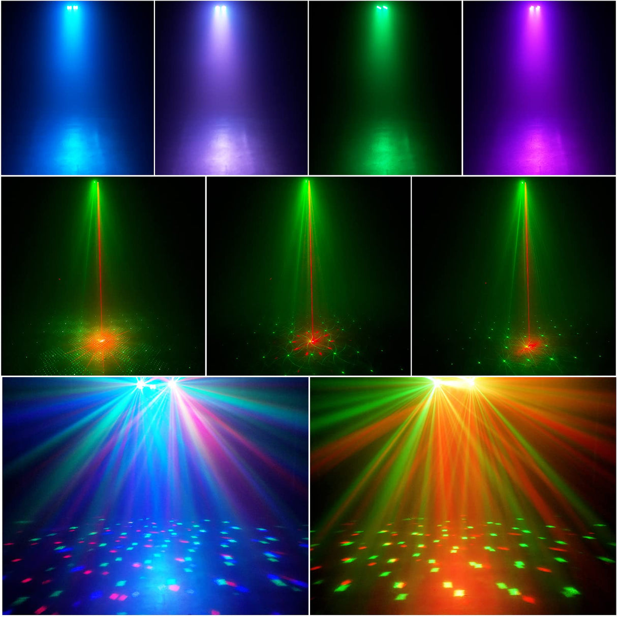 DJ Lights with Stand,5 in 1 Dj Lights for Parties Disco Ball Stage Party Light Set with Sound Activated Control, UV,Strobe, Dyeing, Led Par Light and Pattern Lighting for Bar Wedding Christmas-1PC