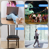 Wllead Gel Portable Seat Cushion (14.5" x 10.6") Foldable Travel Cushion, for Airplane Seats, Camping, Stadium, Cinema, Garden Benches Seat Cushion, Relieve Sedentary Pain