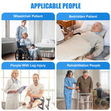 Gait Belt 2 Pack, Rhino Valley gait Belts for Seniors with 7 Handles, 59" Anti-Slip Transfer Belt for Elderly, Elderly Assistance Products, Blue&Black