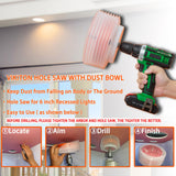 VIKITON 6.25 Hole Saw for Recessed Lights Can Lights, 6-1/4 Inch Hole Cutter with Dust Bowl Catcher for Led Recessed Lighting 6 Inch and Wood Metal Drywall, Bi-Metal Construction